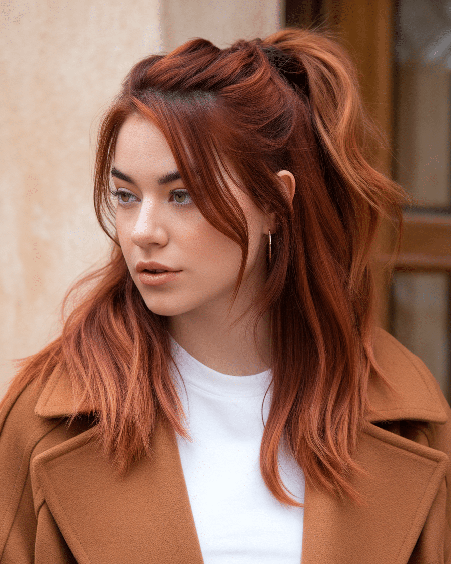 Copper Hair Colors: Hot Trend for 2025 – Dark Copper with Highlights