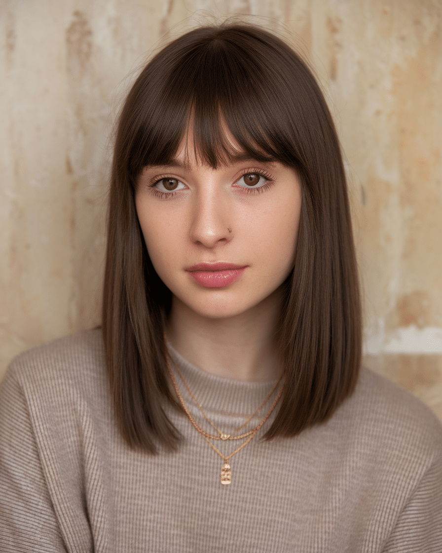 16 Mid- and Shoulder-Length Haircuts With Bangs for Any Type and Texture