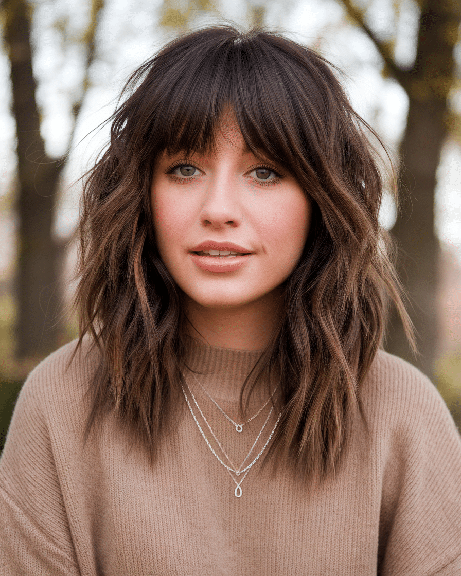 16 Mid- and Shoulder-Length Haircuts With Bangs for Any Type and Texture