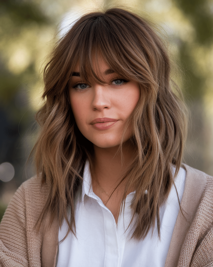 16 Mid- and Shoulder-Length Haircuts With Bangs for Any Type and Texture