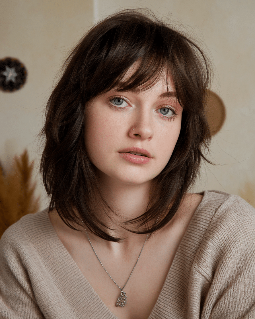 16 Mid- and Shoulder-Length Haircuts With Bangs for Any Type and Texture