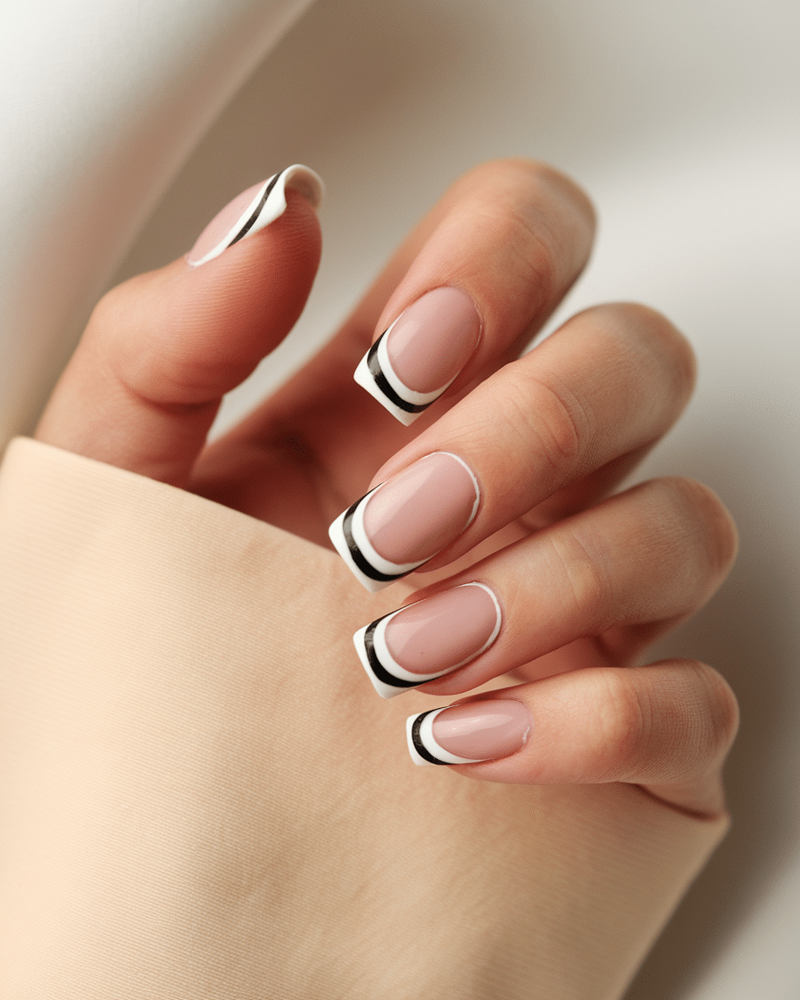 20 Stunning Black and White Nail Designs for a Classy Look