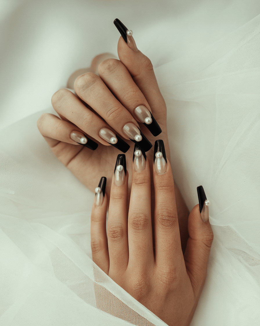 19 Black Spring Nails: Embracing Edgy Elegance in 2025’s Chicest Trend