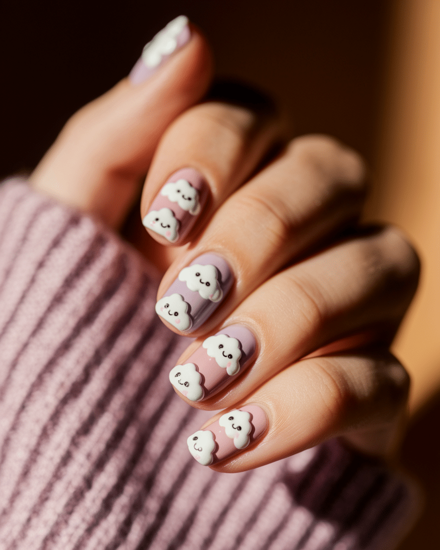 0002_1_in-a-close-up-shot-a-delicate-hand-with-_n_ZVHXoeR1KrGi2dsJw3Qw_dpfn2xXxS0K6o0WKCBBVdg Whimsical Nail Trends Inspired by the Sky: Cloud Nail Art That Elevates Your Style