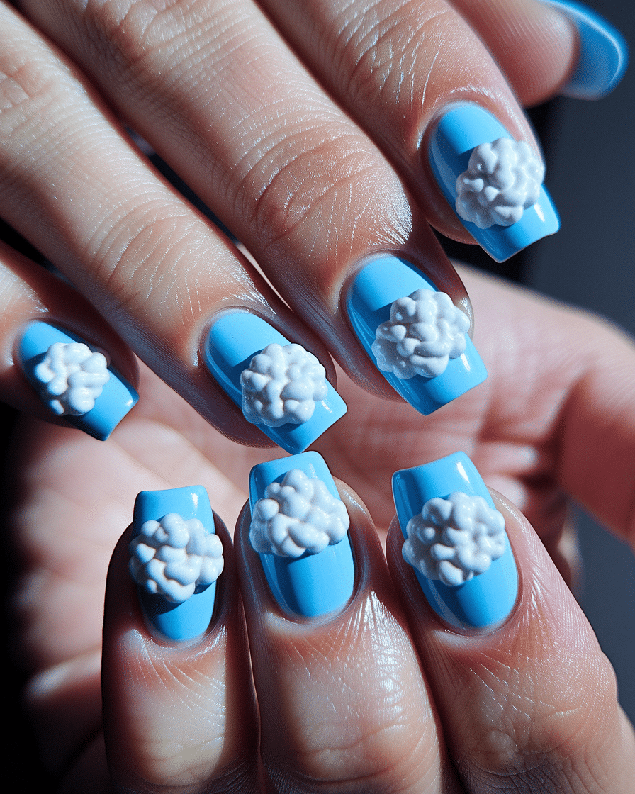 0007_2_a-close-up-photograph-captures-the-intri_VV1iCuHITeeWbLFLIG9WlQ_5JzbK7tBR6ynBPiVTzQJFQ The Dreamiest Summer Nail Trend: Blue Sky Nails with Fluffy Clouds