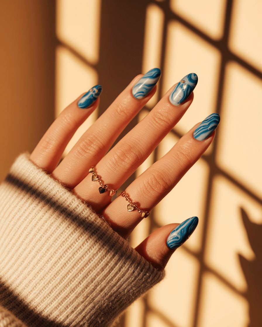 Romantic Nail Designs with a Bold Twist: Why Blue is the New Valentine’s Favorite