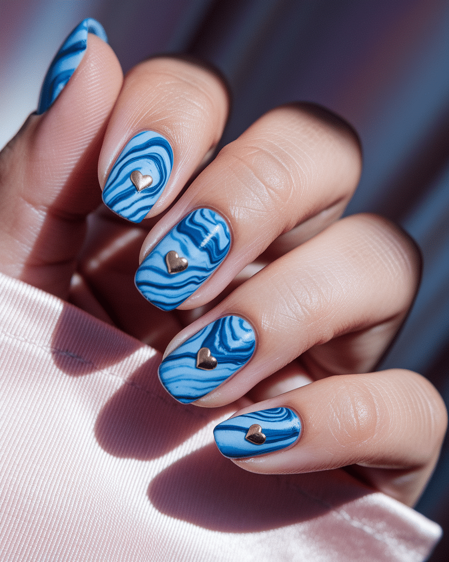 Romantic Nail Designs with a Bold Twist: Why Blue is the New Valentine’s Favorite
