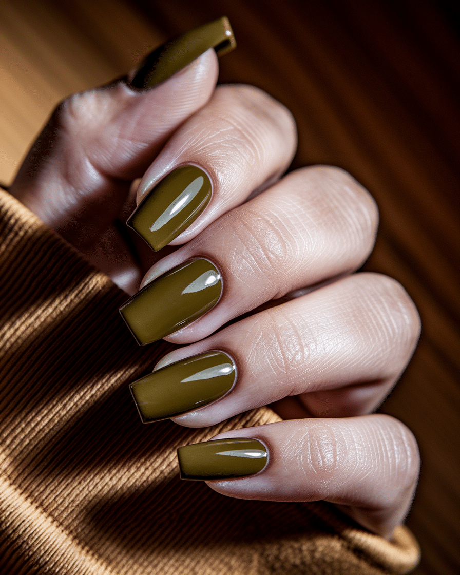 0009_3_a-close-up-photograph-captures-the-exqui_una0bvAKRgiBE-8hyDlPfw_ADv-VBeXQHOlDIzN25izFA The Underrated Elegance of Olive Green Nails: A Sophisticated Neutral for Every Season