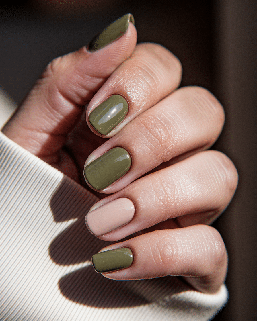 0011_3_a-close-up-photograph-of-a-beautiful-han_smm3IdwSRNuP3iOZ27Hu-g_2v6SOsLfS5--5SfCKyOGrg_cover The Underrated Elegance of Olive Green Nails: A Sophisticated Neutral for Every Season