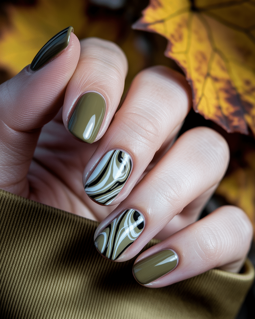0012_3_a-close-up-photograph-of-a-beautiful-han_czG6jnJASeWar2UuX0xTTw_BxJiBU7iRvijvjIMRPdeWA The Underrated Elegance of Olive Green Nails: A Sophisticated Neutral for Every Season