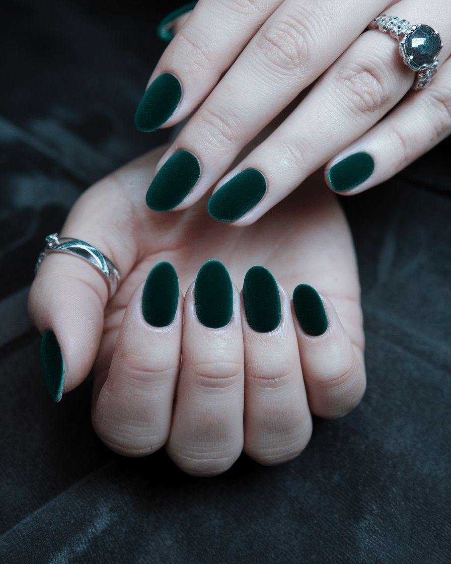 0012_3_a-photo-of-a-hand-with-forest-green-velv_ZFKOwkW5R32bPmvTZHIPPA_6xrvKWTiQua_PU4FN4qdMQ Fall in Love with Autumn Nails: The Cozy Season’s Best Beauty Statement