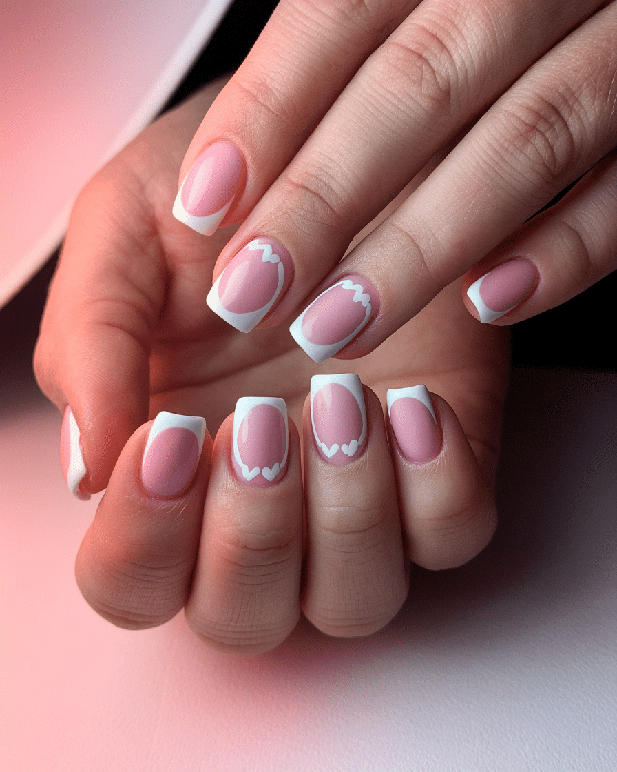0015_4_a-photo-of-a-hand-with-nails-painted-in-_ebJExsKFRCiFhGcDp3nnpQ_zJBTqJvOR96BRxBhOjfIgQ The Modern French Manicure: Reinventing a Timeless Classic