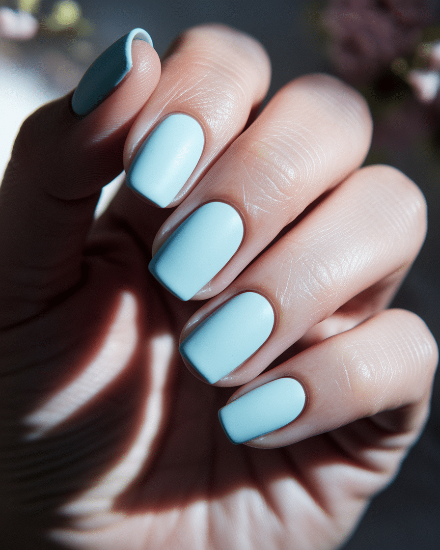 Light Blue Nail Designs for a Soft and Timeless Manicure Look