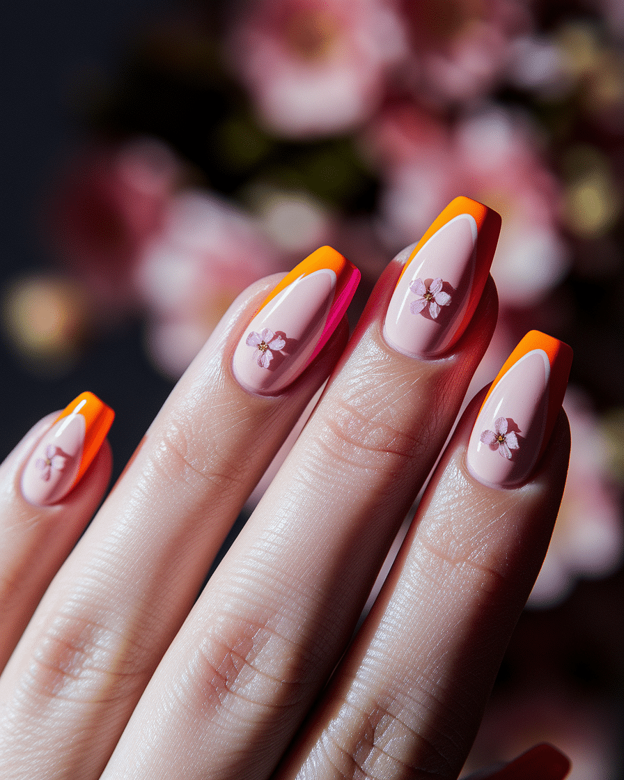 Trending Floral French Tips for Every Season