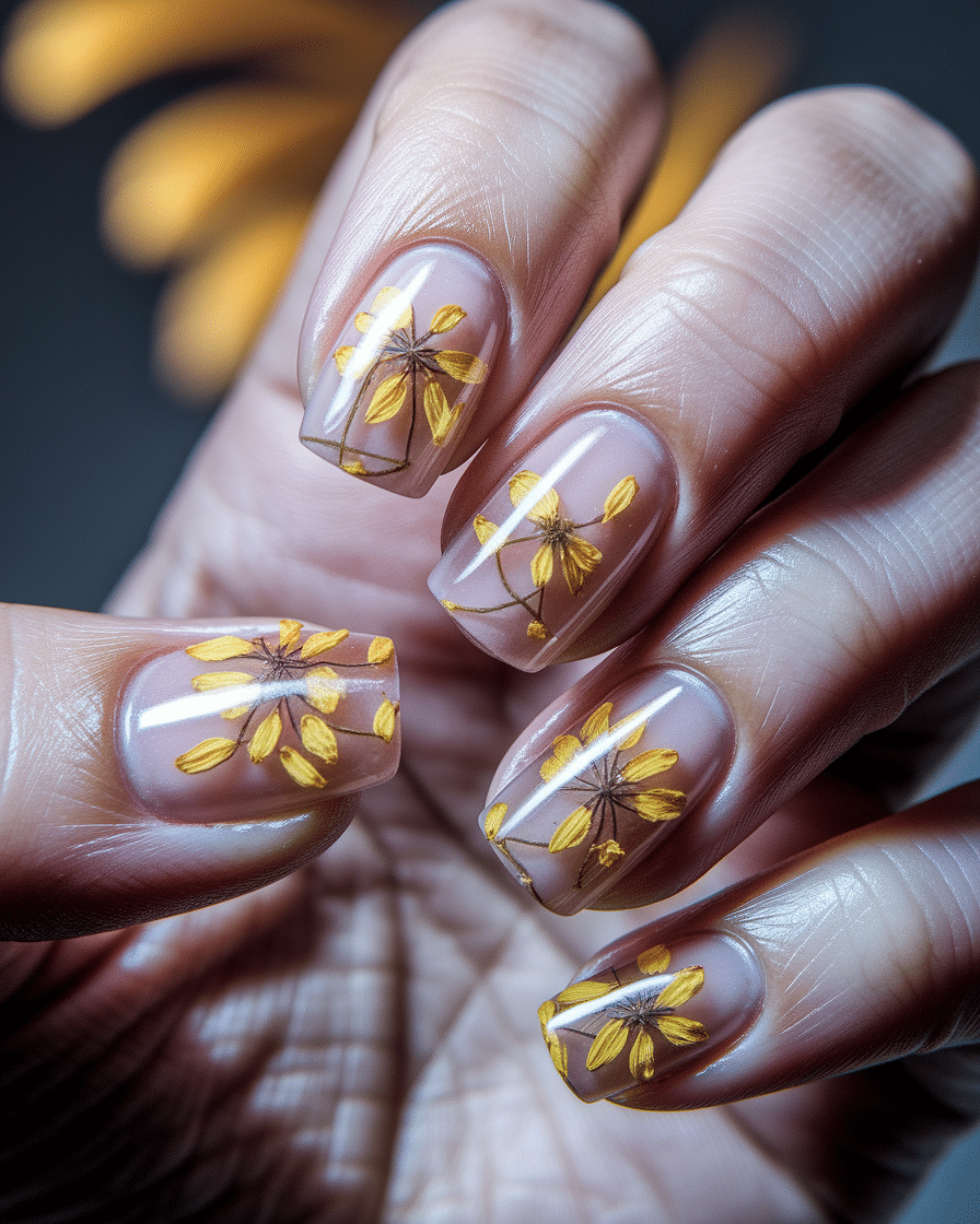 Fresh Nail Ideas with Floral and Yellow Designs for Every Season