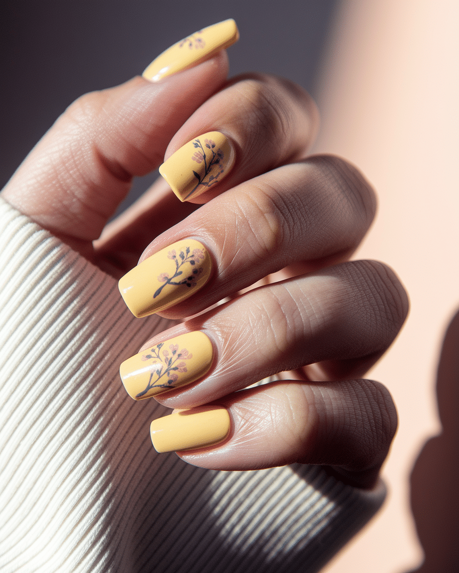 Fresh Nail Ideas with Floral and Yellow Designs for Every Season