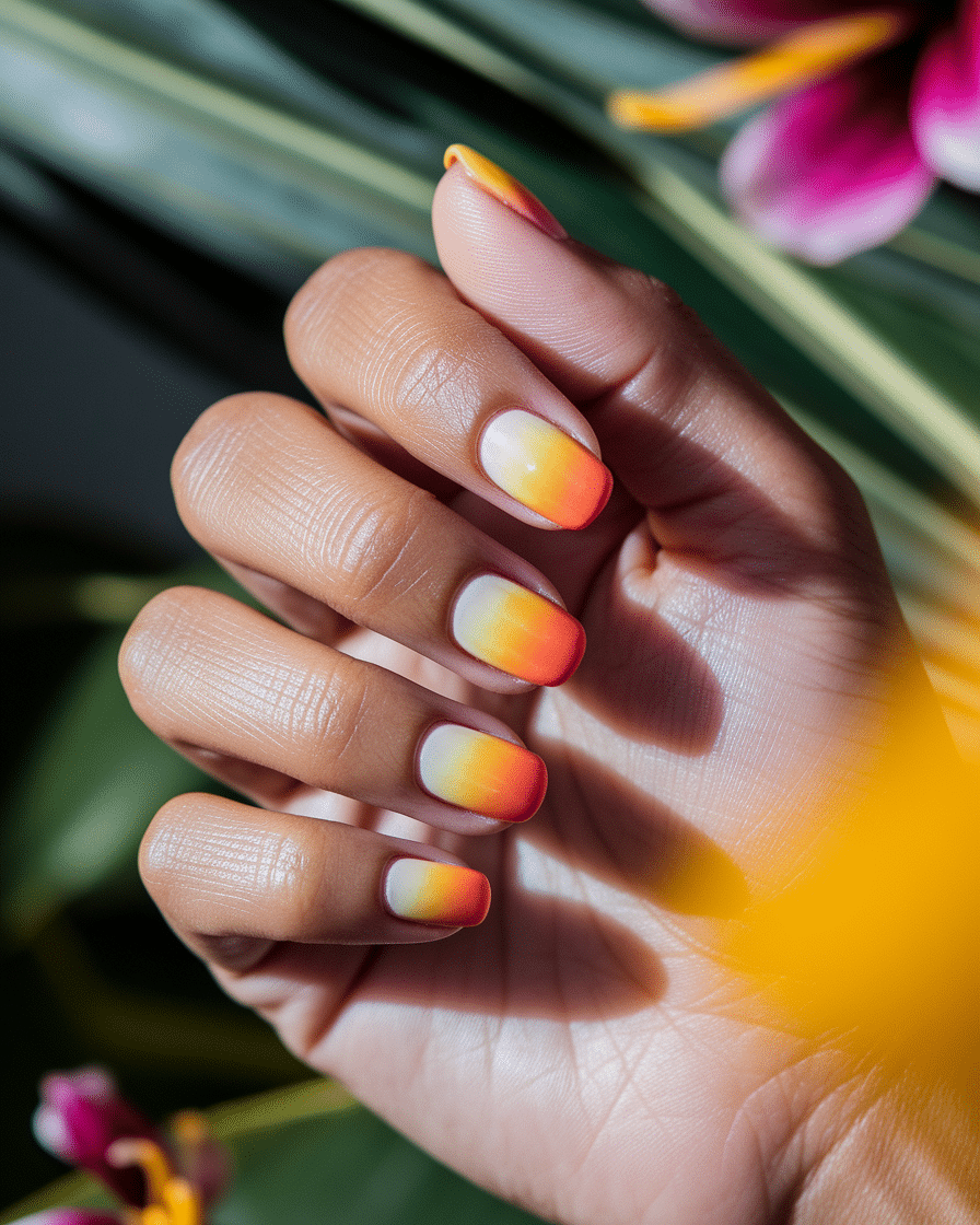0005_3_a-close-up-photograph-of-a-beautiful-han_vr73rdjDQSaDhhhpR57m3Q_-YqUc2nkRLmxHIzYZOcYIg The Ultimate Guide to Ombre Coffin Nails Inspired by Sunset Tones