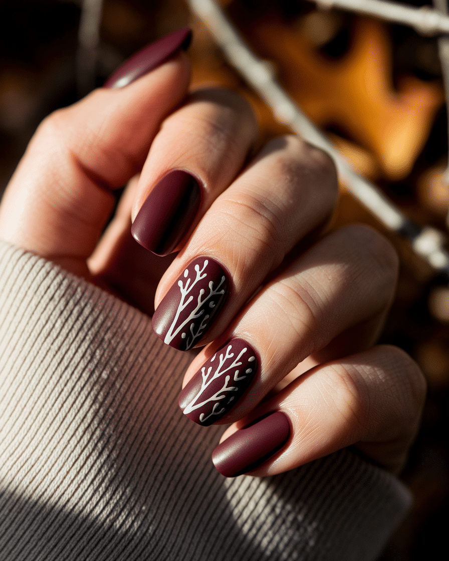0006_3_a-close-up-photograph-of-a-hand-with-dee_wscPOq4eSwm0t5QEZDg65g_r56XlN7ISr-kd2xJlPtngg Elegant Winter Nail Inspiration with Burgundy and White