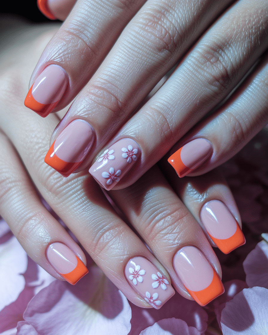 Trending Floral French Tips for Every Season