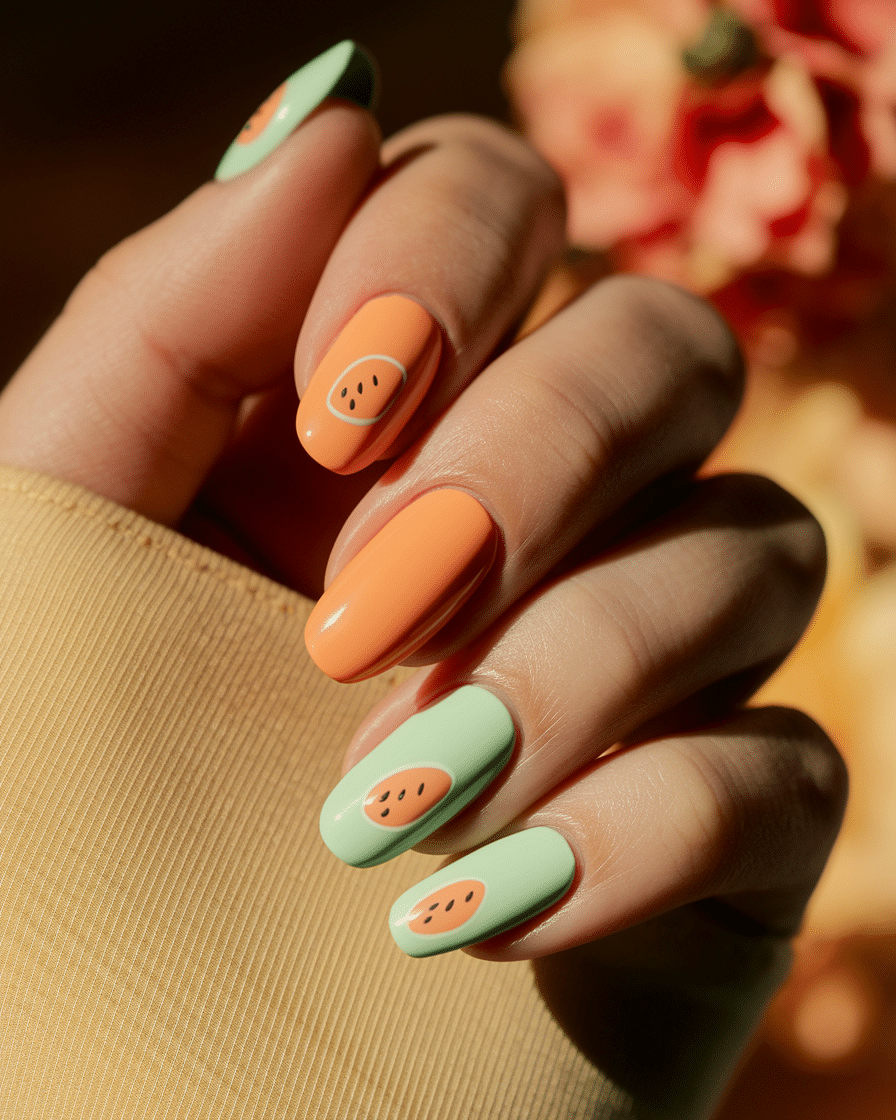 0008_3_a-close-up-photograph-of-a-hand-with-per_fPWRBgg_Tv-_7OCsurVZdg_3yYL_tIyT-W67krMamvIKA_cover Best Fruit Nail Design Ideas for Summer 2025 That Are Sweet, Fun, and Full of Color