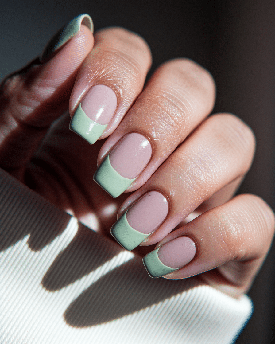 0009_2_in-a-close-up-photograph-a-hand-with-per_pxi0f9bXRa-HJ1cgvmpf_Q_ZSNUdwFCQmqrNfw1LyZdSg Trending Nail Styles You’ll Want to Try: The Rise of Green French Tips