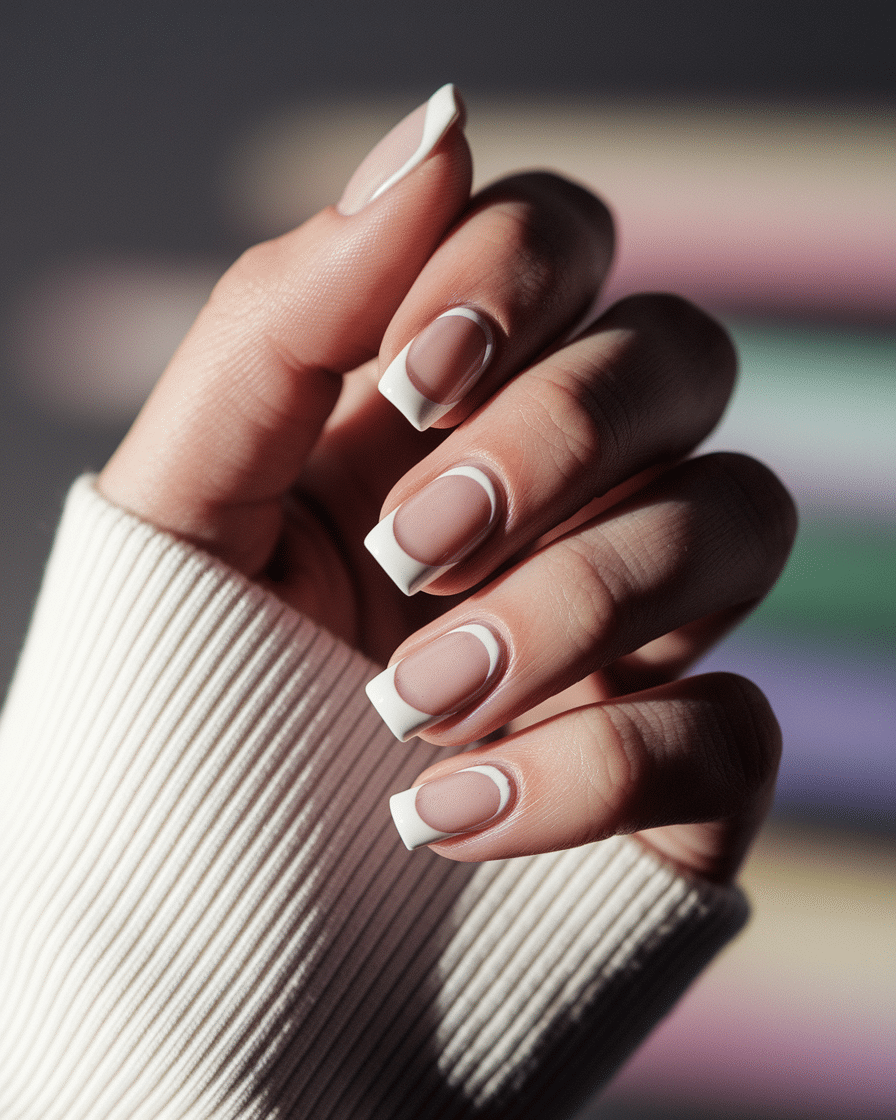 0009_3_a-close-up-photograph-of-a-hand-with-met_qk8EAQPiSHuFYdYj93kE1w_KDRqJmFjTI-VmoM0gphb2Q The Charm of Minimal Nail Art: Why Soft White Short Nails Are the Ultimate Chic Choice