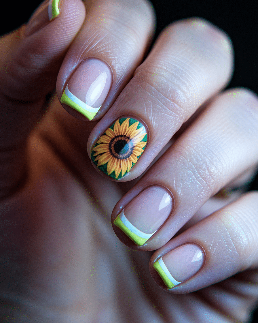 0010_3_a-close-up-photograph-of-a-beautifully-m_ntRGDqifQFe687RjcLoLAQ_c56b1BoqRfKE66tuA7u5Nw_cover Elegant Summer Nail Designs Featuring Yellow, French Tips, and Floral Accents