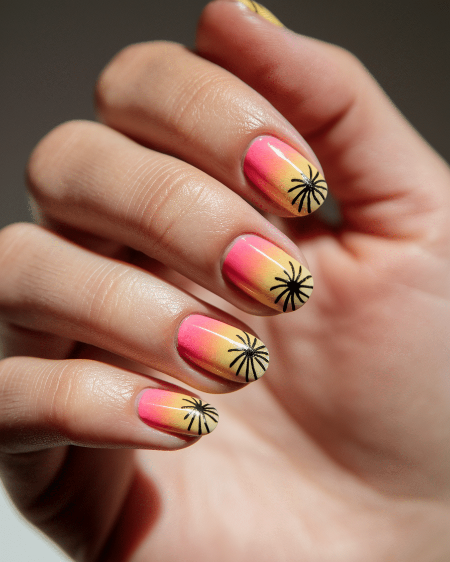 0002_1_a-close-up-photograph-of-a-beautiful-han_MeBqqbCpTu6i9o2aEQC0QA_LLJVEvFsQBG7jIjiDq7Kcw Sunset Ombre Nail Designs That Capture the Beauty of Golden Hour