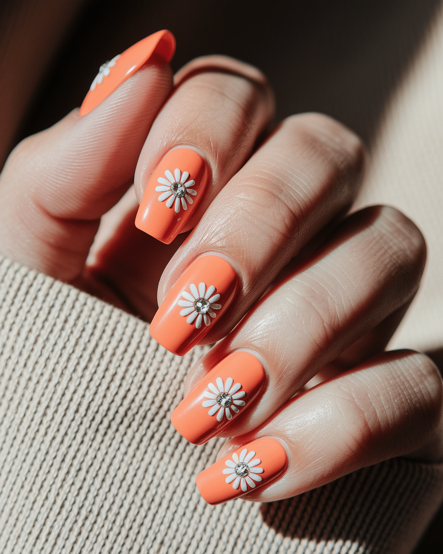 Floral French Tip Nail Designs That Blend Elegance and Playful Color