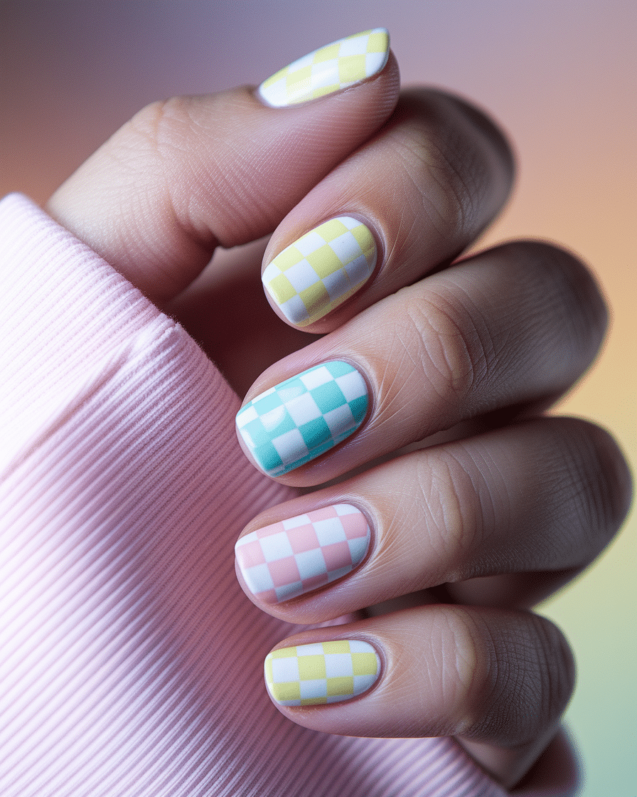 0007_3_a-close-up-photograph-captures-the-intri_gh_QtVOWS9KFIE48y9lBQw_dxeFE5EzT7m1fE9sPXYV_g Trendy Checkerboard Nail Designs That Are Taking Over This Season