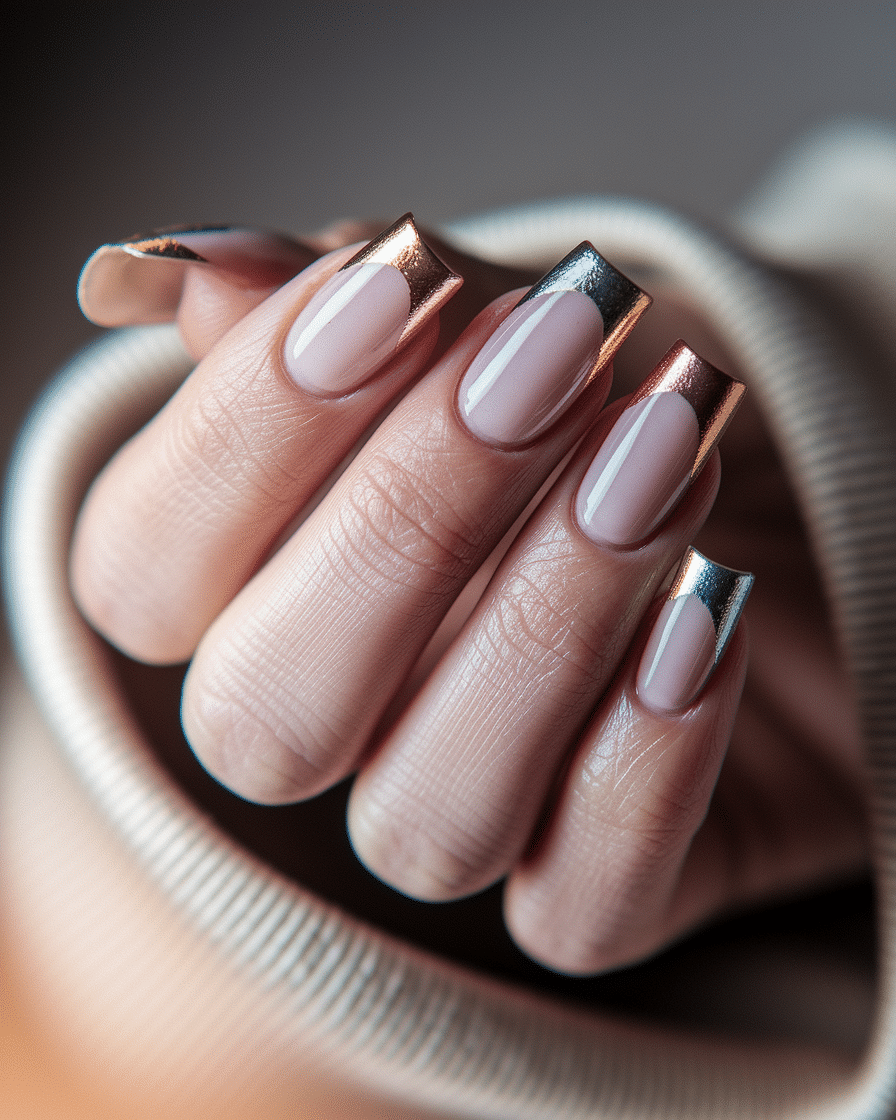 0012_2_in-a-soft-warm-glow-a-close-up-photograp_lffAQ7ewSY2syLZSh0ftig_Vc1iWMahR7SNVfhtOacSJg Elegant Metallic Nail Designs That Combine Gold, Silver, and Rose Gold Foils